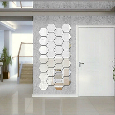 Hexagon Mirror Wall Sticker