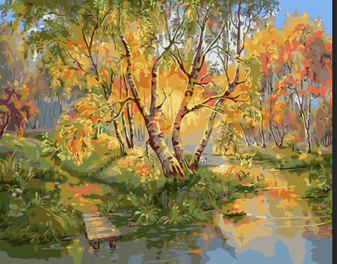 Spring Forest Oil Painting By Numbers