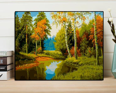 Forest Oil Painting By Numbers