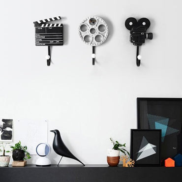 Vintage Movie Wall-Mounted Hooks Set