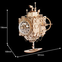 Submarine DIY Wooden Clockwork Music Box
