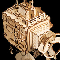 Submarine DIY Wooden Clockwork Music Box