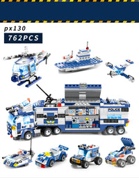 1122 pcs SWAT City Police Series Building Blocks Vehicle Helicopter City Police Staction DIY Bricks Compatible with LegoED Block