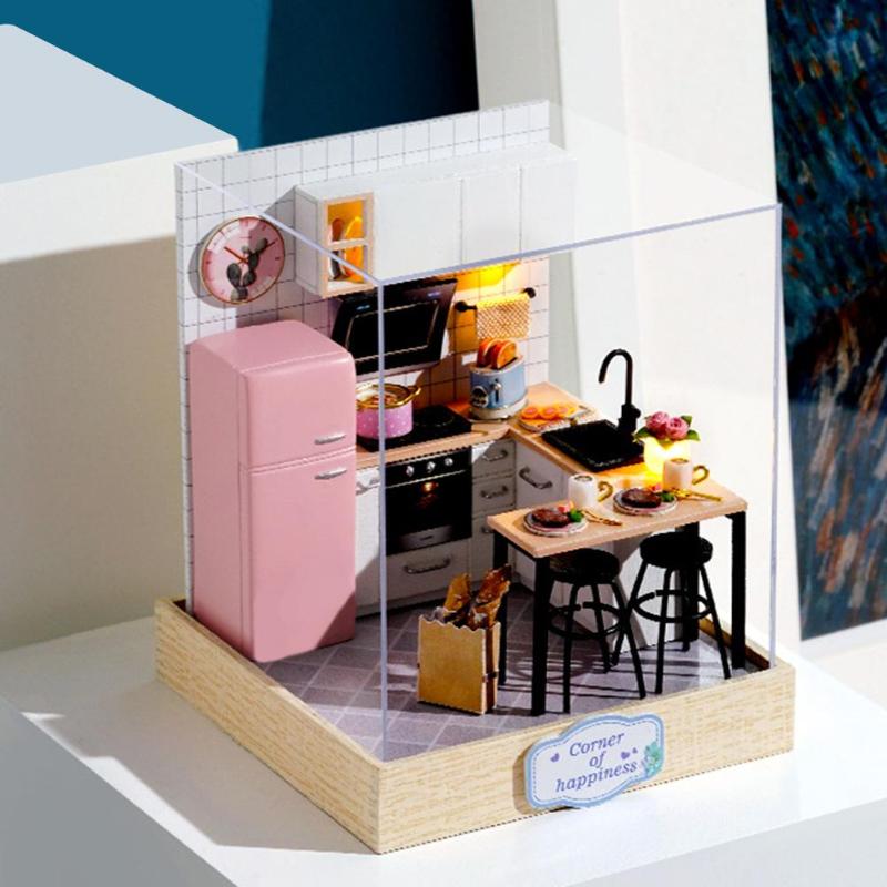 DIY Doll House Furniture Kit with LED