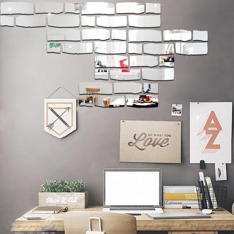3d Wall Mirrored Stickers