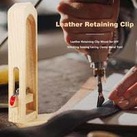 Wood Leather Retaining Clip
