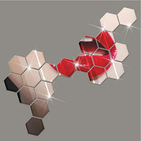Hexagon Mirror Wall Sticker