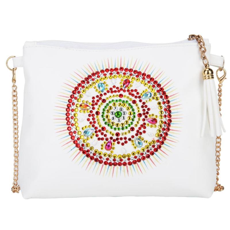 DIY Element Mandala Diamond Painting Leather Bag
