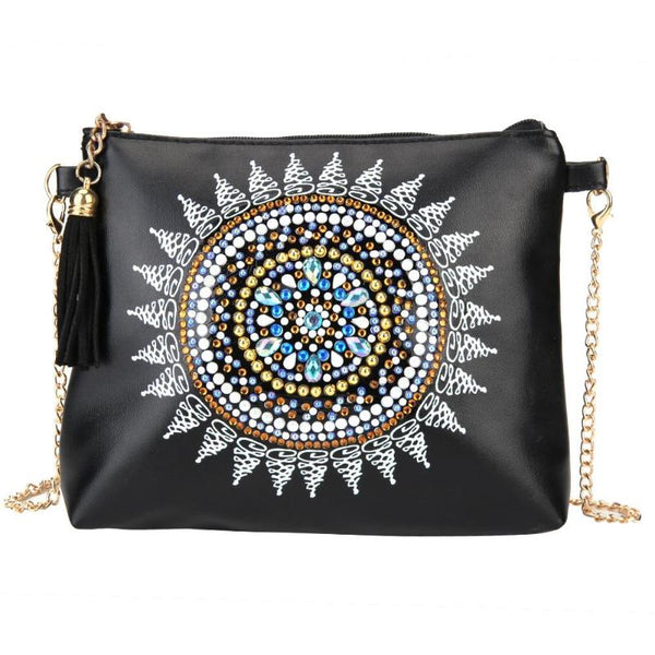 DIY Mandala Diamond Painting Leather Bag
