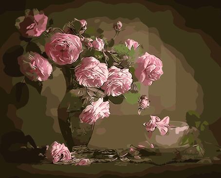 Roses Oil Painting By Numbers