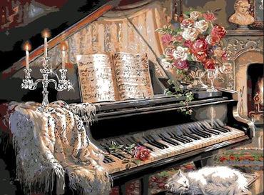 Piano Oil Painting By Numbers