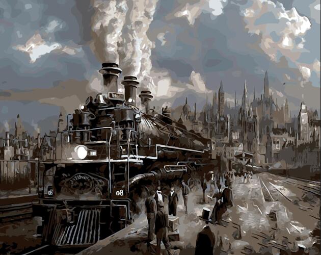 Train Oil Painting By Numbers