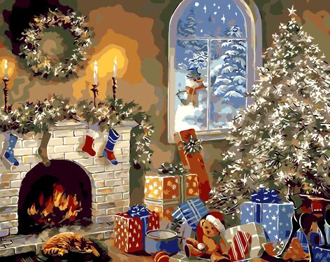 Christmas Oil Painting By Numbers