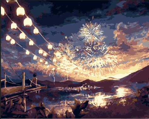 Fireworks Oil Painting By Numbers