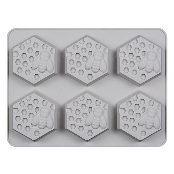 6 Holes Soft Silicone Soap Mold