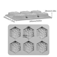 6 Holes Soft Silicone Soap Mold