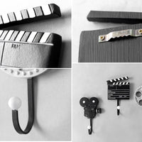 Vintage Movie Wall-Mounted Hooks Set