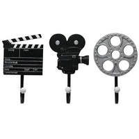 Vintage Movie Wall-Mounted Hooks Set
