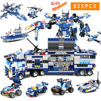 1122 pcs SWAT City Police Series Building Blocks Vehicle Helicopter City Police Staction DIY Bricks Compatible with LegoED Block