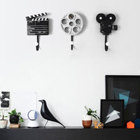 Vintage Movie Wall-Mounted Hooks Set