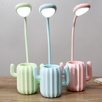 Cactus pen holder desk lamp