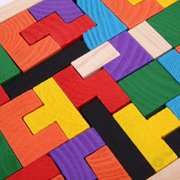 Wooden Tetris Puzzle